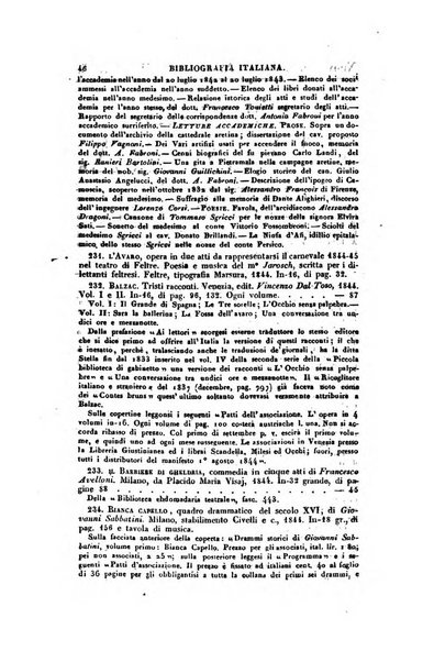 Bibliografia italiana, ossia elenco generale delle opere d'ogni specie e d'ogni lingua stampate in Italia e delle italiane pubblicate all'estero