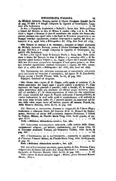 Bibliografia italiana, ossia elenco generale delle opere d'ogni specie e d'ogni lingua stampate in Italia e delle italiane pubblicate all'estero