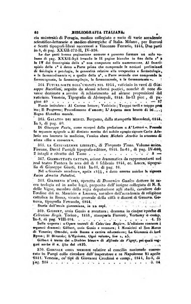 Bibliografia italiana, ossia elenco generale delle opere d'ogni specie e d'ogni lingua stampate in Italia e delle italiane pubblicate all'estero