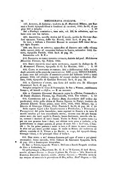 Bibliografia italiana, ossia elenco generale delle opere d'ogni specie e d'ogni lingua stampate in Italia e delle italiane pubblicate all'estero