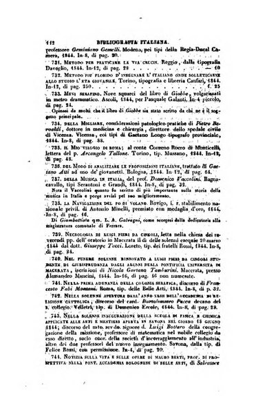 Bibliografia italiana, ossia elenco generale delle opere d'ogni specie e d'ogni lingua stampate in Italia e delle italiane pubblicate all'estero