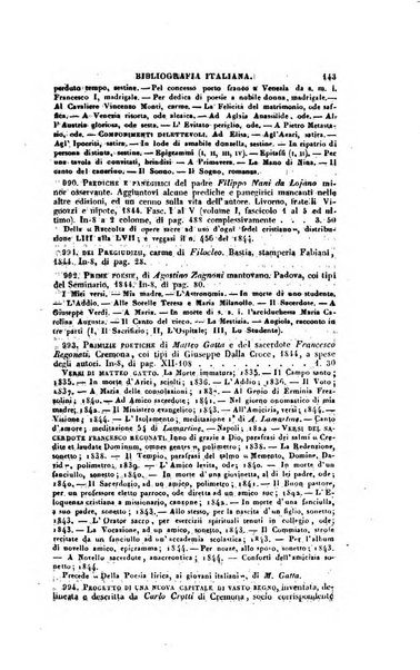 Bibliografia italiana, ossia elenco generale delle opere d'ogni specie e d'ogni lingua stampate in Italia e delle italiane pubblicate all'estero