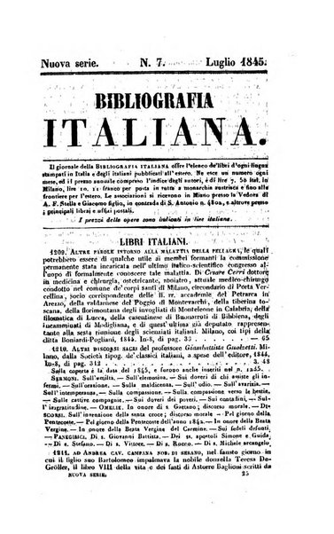 Bibliografia italiana, ossia elenco generale delle opere d'ogni specie e d'ogni lingua stampate in Italia e delle italiane pubblicate all'estero