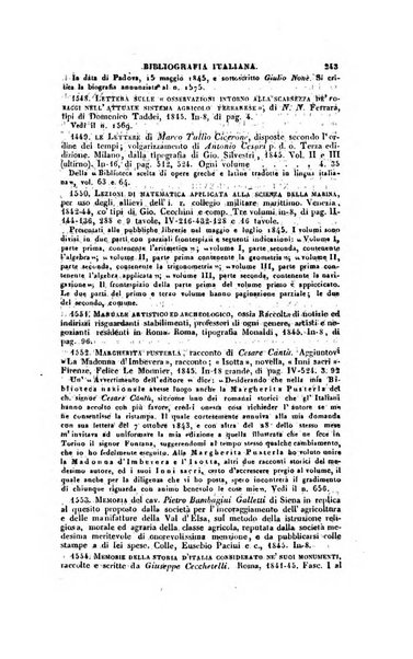 Bibliografia italiana, ossia elenco generale delle opere d'ogni specie e d'ogni lingua stampate in Italia e delle italiane pubblicate all'estero