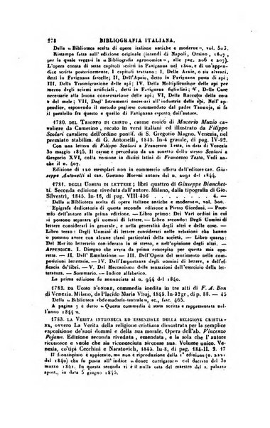 Bibliografia italiana, ossia elenco generale delle opere d'ogni specie e d'ogni lingua stampate in Italia e delle italiane pubblicate all'estero