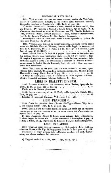 Bibliografia italiana, ossia elenco generale delle opere d'ogni specie e d'ogni lingua stampate in Italia e delle italiane pubblicate all'estero