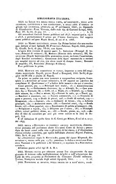 Bibliografia italiana, ossia elenco generale delle opere d'ogni specie e d'ogni lingua stampate in Italia e delle italiane pubblicate all'estero