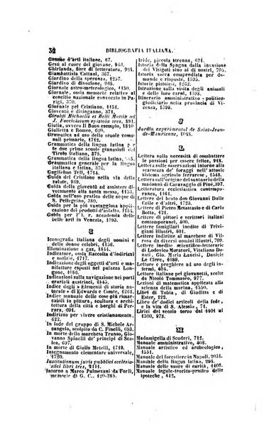 Bibliografia italiana, ossia elenco generale delle opere d'ogni specie e d'ogni lingua stampate in Italia e delle italiane pubblicate all'estero