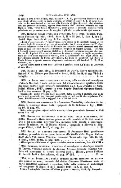 Bibliografia italiana, ossia elenco generale delle opere d'ogni specie e d'ogni lingua stampate in Italia e delle italiane pubblicate all'estero