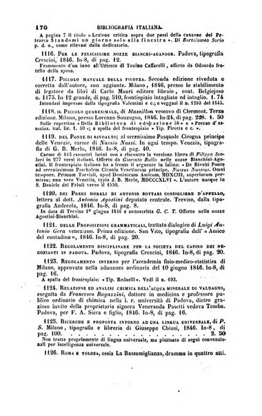 Bibliografia italiana, ossia elenco generale delle opere d'ogni specie e d'ogni lingua stampate in Italia e delle italiane pubblicate all'estero