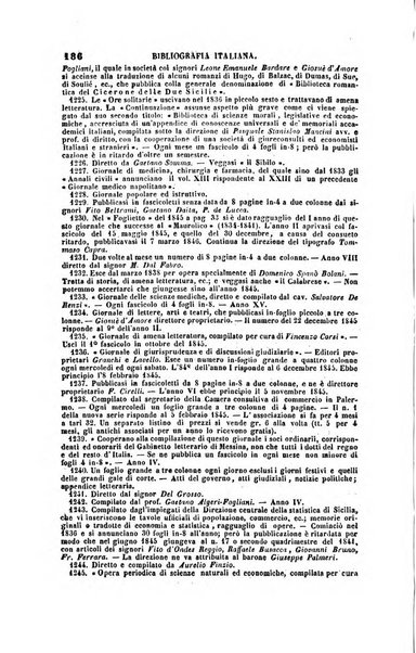 Bibliografia italiana, ossia elenco generale delle opere d'ogni specie e d'ogni lingua stampate in Italia e delle italiane pubblicate all'estero