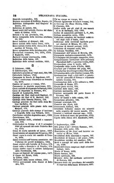 Bibliografia italiana, ossia elenco generale delle opere d'ogni specie e d'ogni lingua stampate in Italia e delle italiane pubblicate all'estero