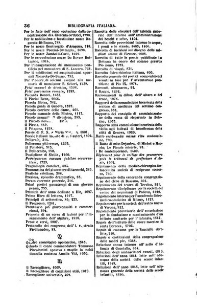 Bibliografia italiana, ossia elenco generale delle opere d'ogni specie e d'ogni lingua stampate in Italia e delle italiane pubblicate all'estero