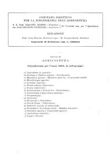 Bibliografia italiana. Gruppo D, Agricoltura