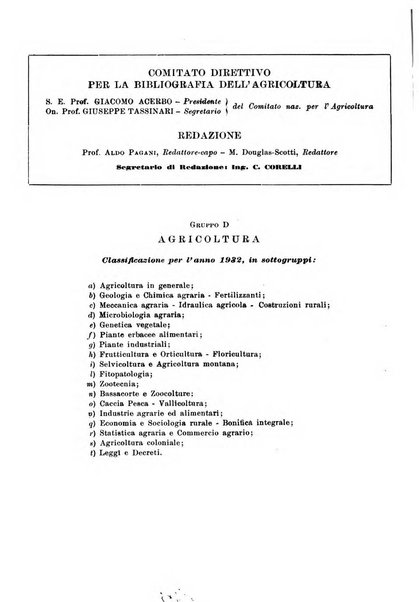 Bibliografia italiana. Gruppo D, Agricoltura