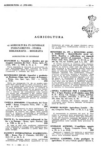 Bibliografia italiana. Gruppo D, Agricoltura