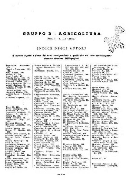 Bibliografia italiana. Gruppo D, Agricoltura