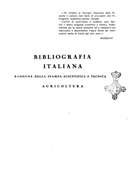 Bibliografia italiana. Gruppo D, Agricoltura