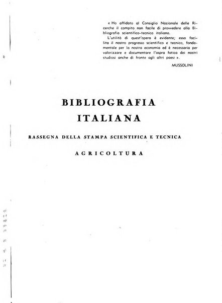 Bibliografia italiana. Gruppo D, Agricoltura