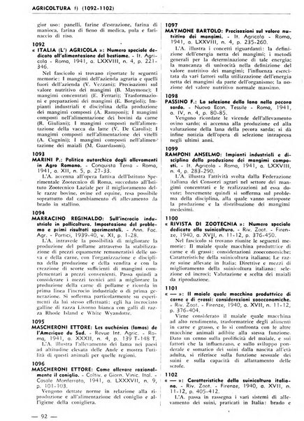 Bibliografia italiana. Gruppo D, Agricoltura