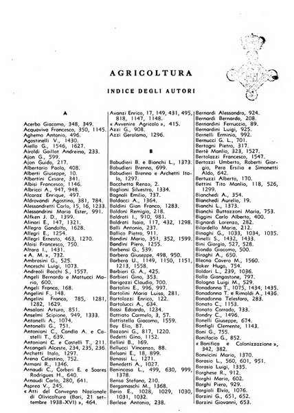 Bibliografia italiana. Gruppo D, Agricoltura