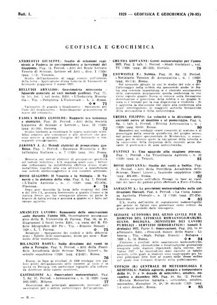 Bibliografia italiana. Gruppo A, Scienze matematiche, fisiche e biologiche, geografia