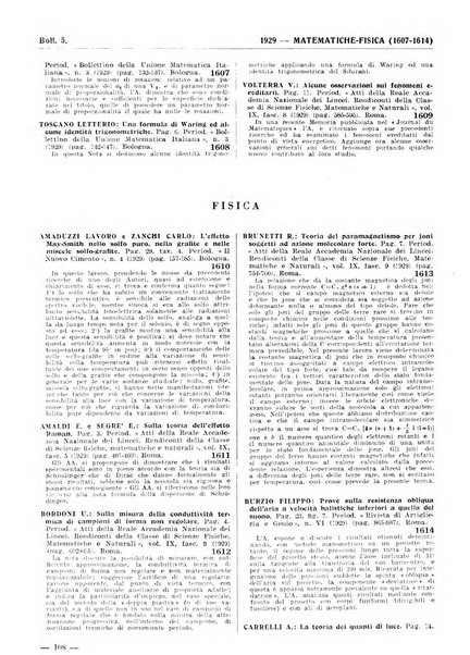 Bibliografia italiana. Gruppo A, Scienze matematiche, fisiche e biologiche, geografia