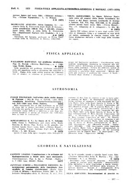 Bibliografia italiana. Gruppo A, Scienze matematiche, fisiche e biologiche, geografia