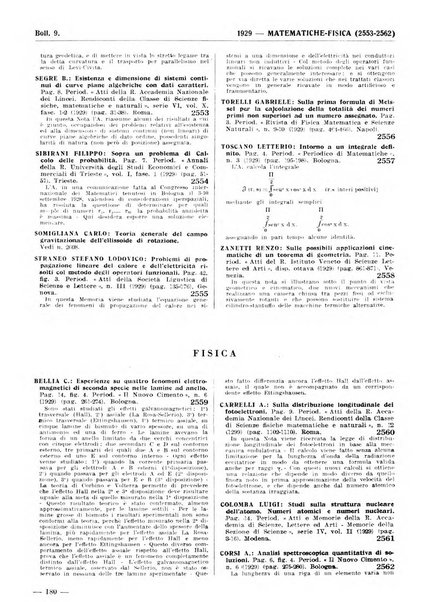 Bibliografia italiana. Gruppo A, Scienze matematiche, fisiche e biologiche, geografia