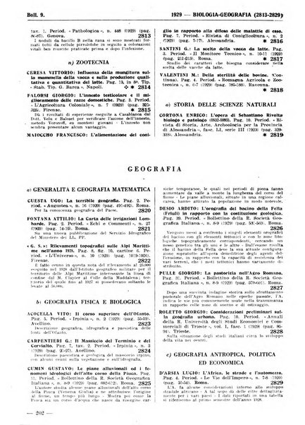 Bibliografia italiana. Gruppo A, Scienze matematiche, fisiche e biologiche, geografia