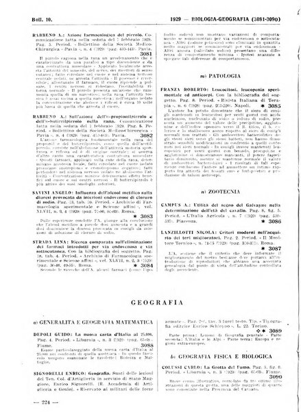 Bibliografia italiana. Gruppo A, Scienze matematiche, fisiche e biologiche, geografia