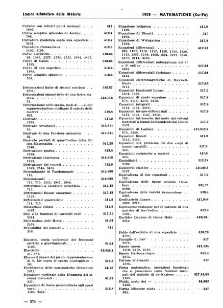 Bibliografia italiana. Gruppo A, Scienze matematiche, fisiche e biologiche, geografia