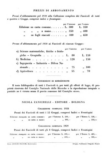 Bibliografia italiana. Gruppo A, Scienze matematiche, fisiche e biologiche, geografia