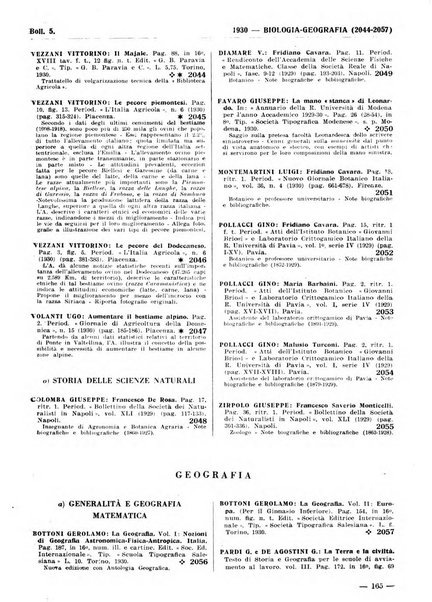 Bibliografia italiana. Gruppo A, Scienze matematiche, fisiche e biologiche, geografia