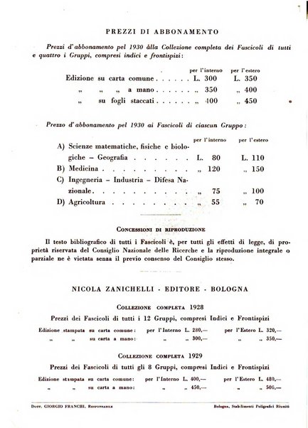 Bibliografia italiana. Gruppo A, Scienze matematiche, fisiche e biologiche, geografia