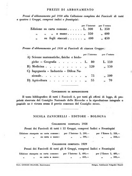 Bibliografia italiana. Gruppo A, Scienze matematiche, fisiche e biologiche, geografia