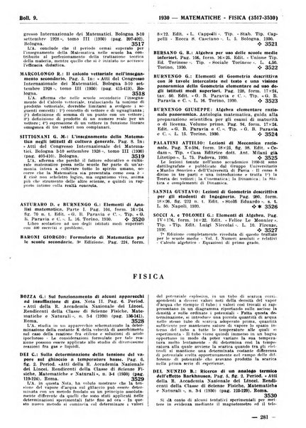 Bibliografia italiana. Gruppo A, Scienze matematiche, fisiche e biologiche, geografia