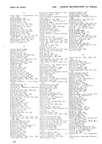 Bibliografia italiana. Gruppo A, Scienze matematiche, fisiche e biologiche, geografia