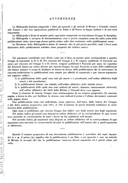 Bibliografia italiana. Gruppo A, Scienze matematiche, fisiche e biologiche, geografia