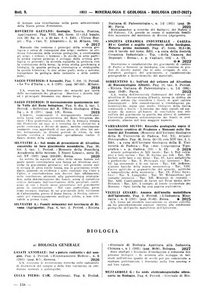 Bibliografia italiana. Gruppo A, Scienze matematiche, fisiche e biologiche, geografia