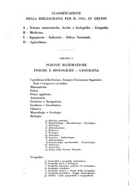 Bibliografia italiana. Gruppo A, Scienze matematiche, fisiche e biologiche, geografia