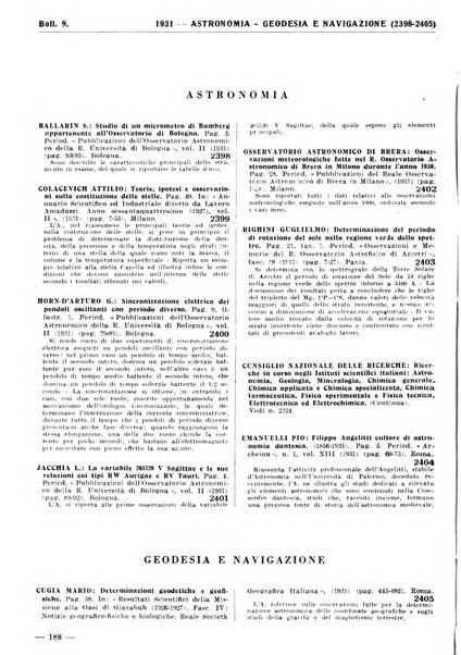 Bibliografia italiana. Gruppo A, Scienze matematiche, fisiche e biologiche, geografia