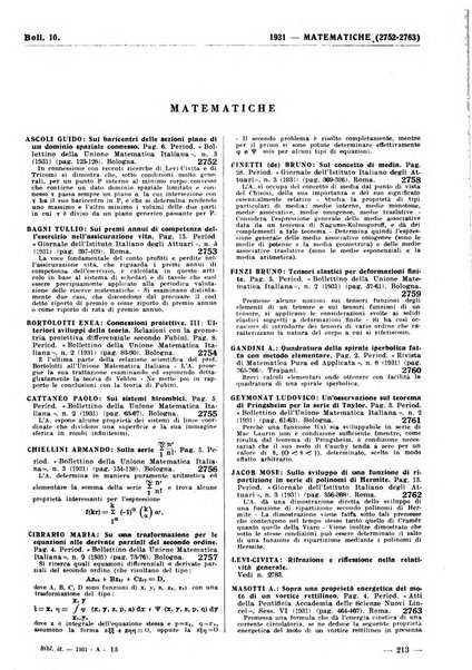 Bibliografia italiana. Gruppo A, Scienze matematiche, fisiche e biologiche, geografia