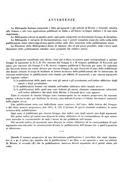 Bibliografia italiana. Gruppo A, Scienze matematiche, fisiche e biologiche, geografia