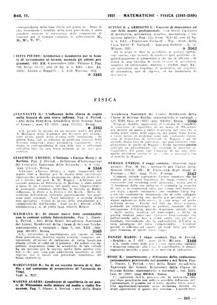 Bibliografia italiana. Gruppo A, Scienze matematiche, fisiche e biologiche, geografia