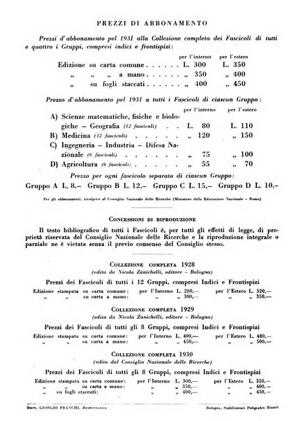 Bibliografia italiana. Gruppo A, Scienze matematiche, fisiche e biologiche, geografia