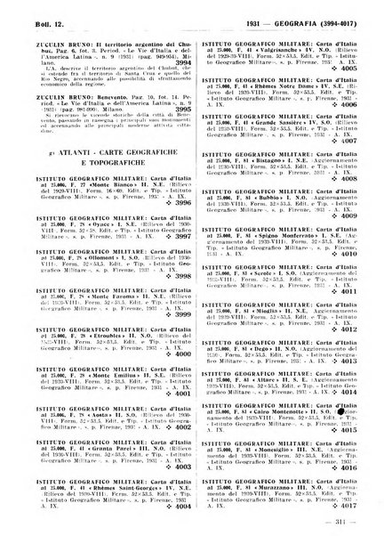 Bibliografia italiana. Gruppo A, Scienze matematiche, fisiche e biologiche, geografia