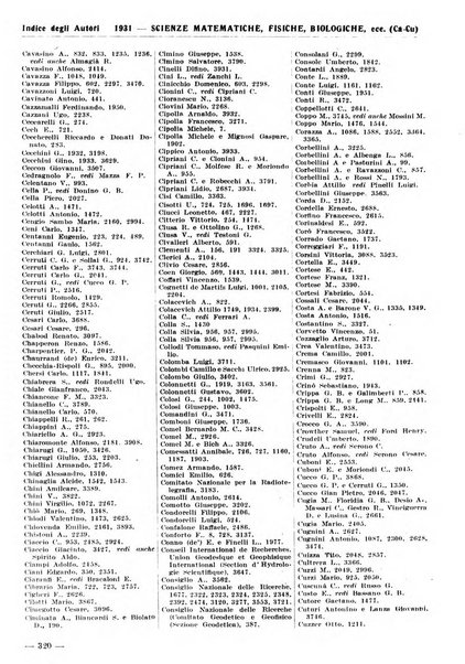 Bibliografia italiana. Gruppo A, Scienze matematiche, fisiche e biologiche, geografia