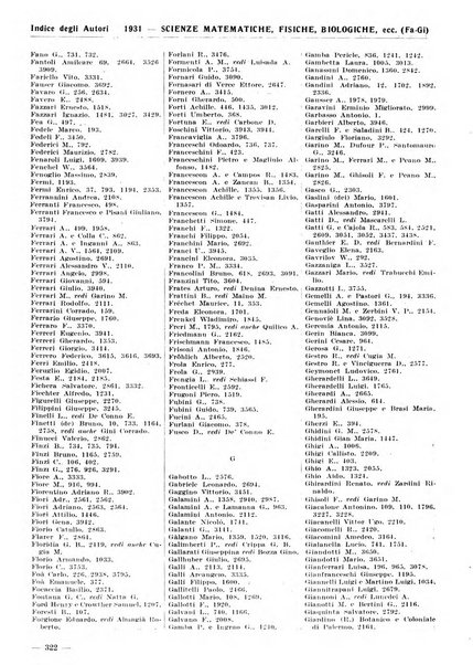 Bibliografia italiana. Gruppo A, Scienze matematiche, fisiche e biologiche, geografia