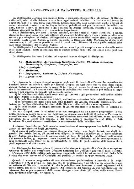 Bibliografia italiana. Gruppo A, Scienze matematiche, fisiche e biologiche, geografia